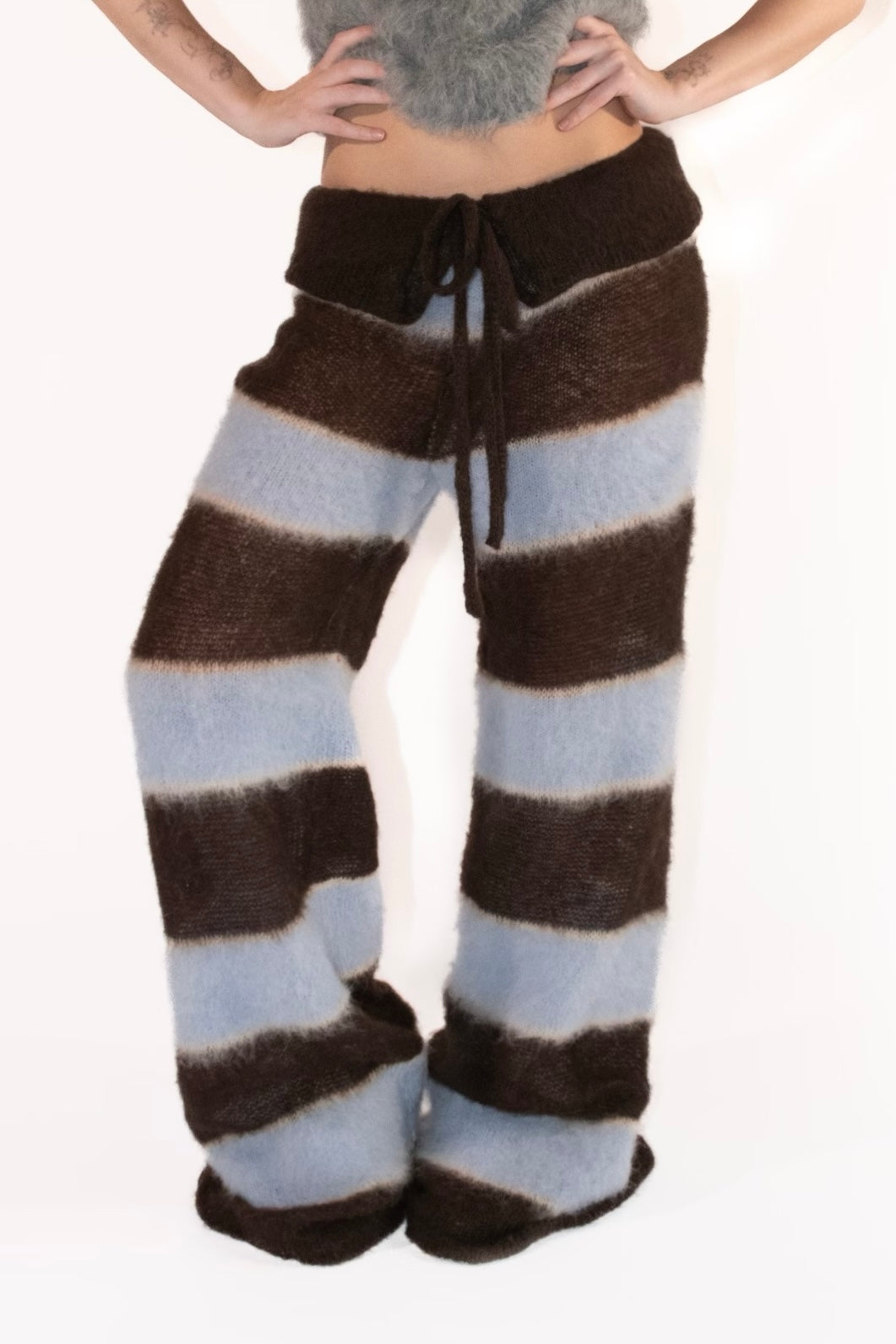 fuzzy pants brown – Addy Knits