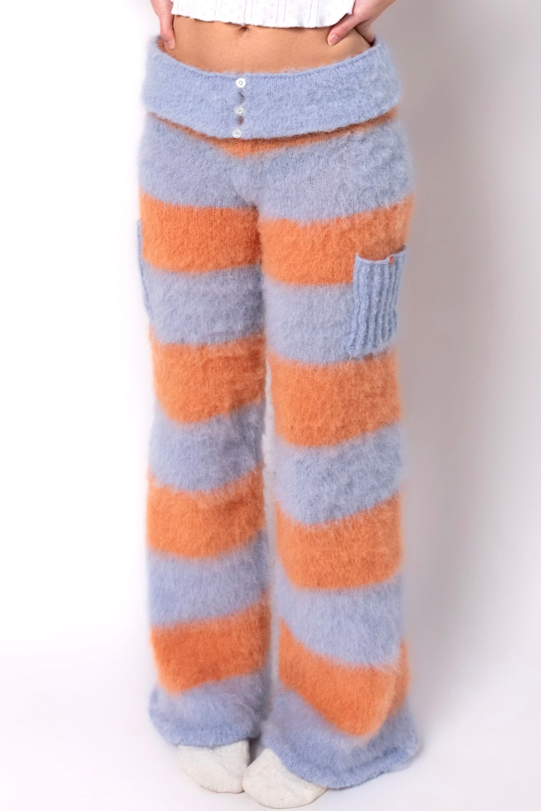 fuzzy pants blue