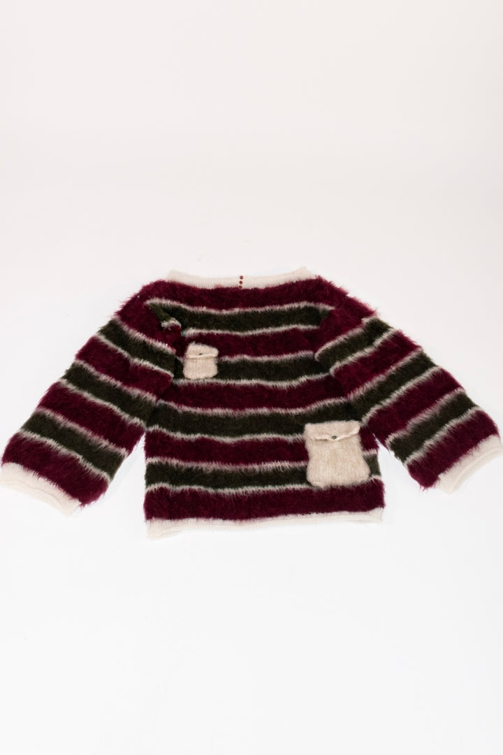 fuzzy sweater maroon